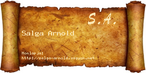 Salga Arnold névjegykártya